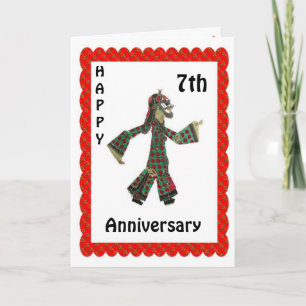Carte Joyeux 7e anniversaire