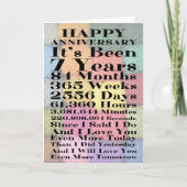 Carte Joyeux 7e anniversaire de Mariage Woolen (Devant)