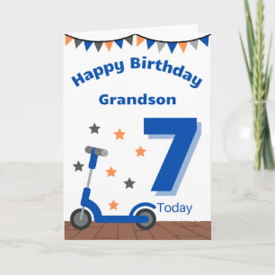 Carte Joyeux 7e anniversaire grand-fils