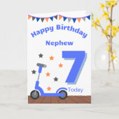 Carte Joyeux 7e anniversaire Nephew (Fleur jaune)
