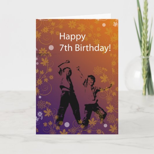 Carte Joyeux 7e anniversaire pour garçon (Devant)