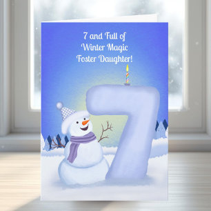 Carte Joyeux 7e anniversaire pour la fille adoptive - Bo