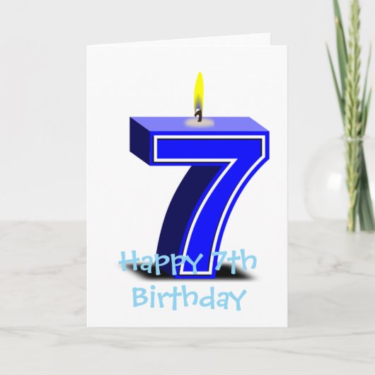 Carte Joyeux 7ème Anniversaire (Devant)