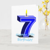 Carte Joyeux 7ème Anniversaire (Fleur jaune)