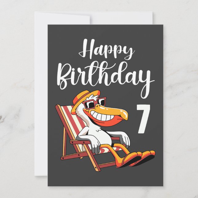 Carte Joyeux 7ème anniversaire (Devant)
