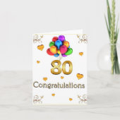Carte Joyeux 80e Anniversaire (Devant)