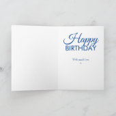 Carte Joyeux 80e anniversaire Blue Gold (Intérieur)