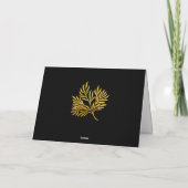 Carte Joyeux 80e anniversaire Gold Foliage 3 Photo (Dos)