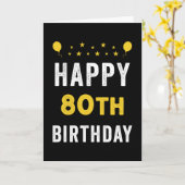 Carte Joyeux 80e anniversaire Octogenarian Celebration P (Fleur jaune)