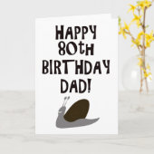 Carte Joyeux 80e anniversaire papa (Fleur jaune)