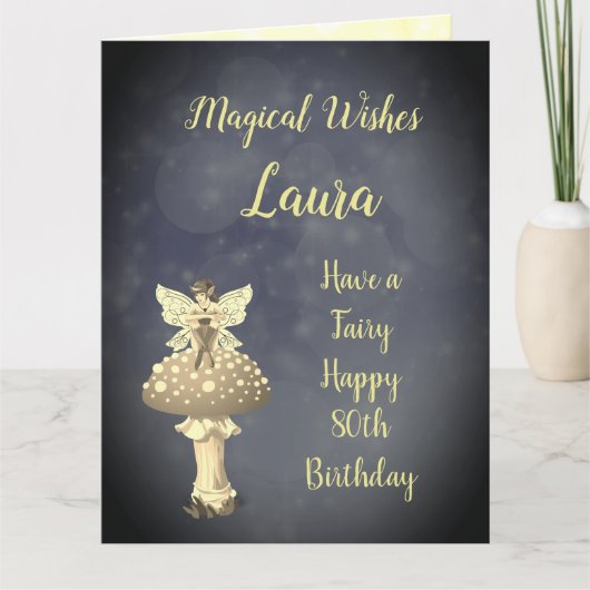 Carte Joyeux 80e anniversaire Salutation (Devant)