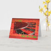 Carte Joyeux 81e Anniversaire Roulette (Fleur jaune)