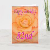 Carte Joyeux 82e anniversaire Flower (Devant)