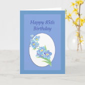 Carte Joyeux 85ème anniversaire Oubliez-moi pas Fleur (Fleur jaune)