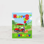 Carte Joyeux 8 Anniversaire Red Boys Golf Card (Devant)