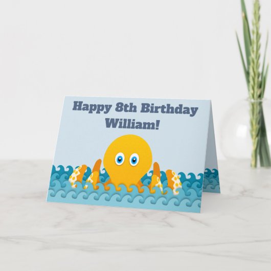 Carte Joyeux 8e anniversaire (Devant)