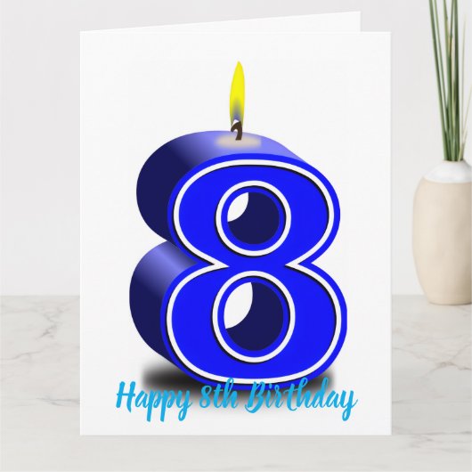 Carte Joyeux 8e anniversaire (Devant)