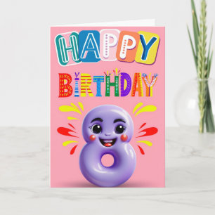 Carte Joyeux 8e anniversaire