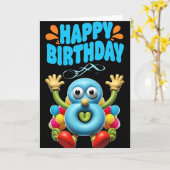 Carte Joyeux 8e anniversaire (Fleur jaune)