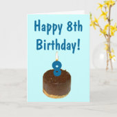 Carte Joyeux 8e anniversaire ! (Fleur jaune)