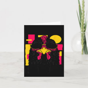 Carte Joyeux 8ème anniversaire 8 ans poulet cool 8ème