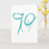 Carte Joyeux 90ème anniversaire (Fleur jaune)