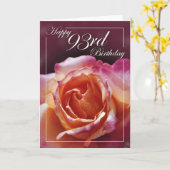 Carte Joyeux 93e anniversaire ! (Fleur jaune)
