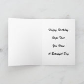 Carte Joyeux 96e Anniversaire Fleur Pensée (Intérieur)