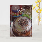 Carte Joyeux 97ème anniversaire (Fleur jaune)