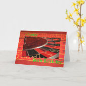 Carte Joyeux 98e Anniversaire Roulette (Fleur jaune)