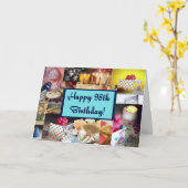Carte Joyeux 98ème anniversaire (Fleur jaune)