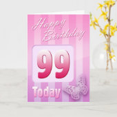 Carte Joyeux 99e anniversaire Grand Mère Grande-tante ma (Fleur jaune)