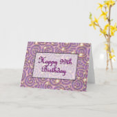 Carte Joyeux 99ème anniversaire (Fleur jaune)