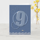 Carte Joyeux 9e anniversaire ! (Fleur jaune)