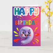 Carte Joyeux 9e anniversaire (Fleur jaune)