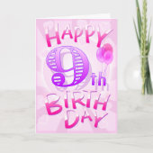 Carte Joyeux 9e anniversaire (Devant)