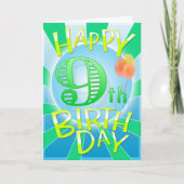 Carte Joyeux 9e anniversaire (Devant)