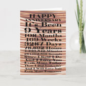 Carte Joyeux 9e anniversaire de Mariage en cuivre (Devant)