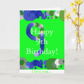 Carte Joyeux 9ème anniversaire ! (Fleur jaune)