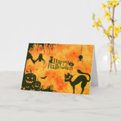 Carte joyeux alloween (Fleur jaune)