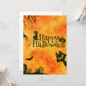 Carte joyeux alloween (Devant/Arrière en situation)