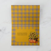 Carte Joyeux Ami-Action ! | Citrouille de tournesols (Intérieur)