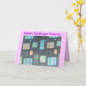 Carte Joyeux Ami d'Anniversaire... (Fleur jaune)