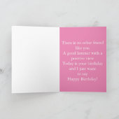 Carte Joyeux Ami d'Anniversaire Orchidées violettes (Intérieur)