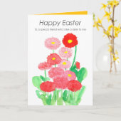 Carte Joyeux Ami de Pâques comme une soeur pour moi Fleu (Fleur jaune)