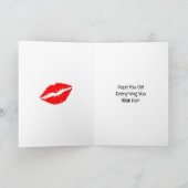 Carte Joyeux Amour d'Anniversaire, Anniversaire pour Lui (Intérieur)