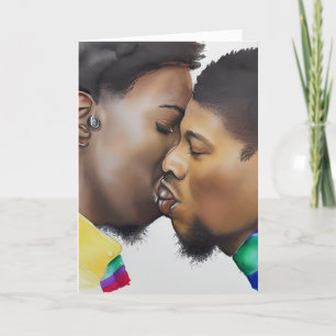 Carte Joyeux Amour d'anniversaire LGBTQIA+ Hommes gays