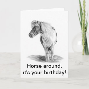 Carte Joyeux Amoureux du cheval d'anniversaire