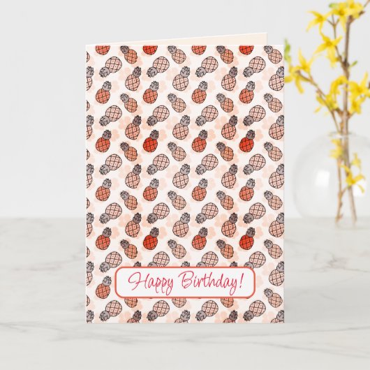 Carte Joyeux ananas (Fleur jaune)