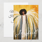 Carte Joyeux Angel Holiday Plat Card (Devant / Derrière)